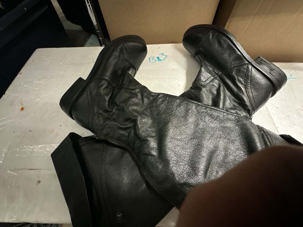 Gabriella Rocha Black Leather Knee High Boots Size 7M
